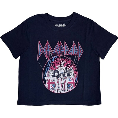 Def Leppard Pyro Tour (Back Print) Navy Blue S Дамски Риза (DEFLCT34LN01)