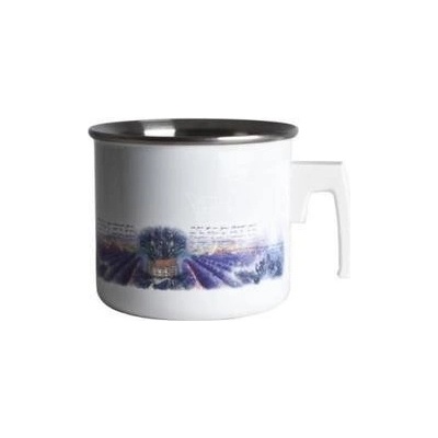 Metalac smaltovaný mliekovar 16 cm/2 L levanduľa