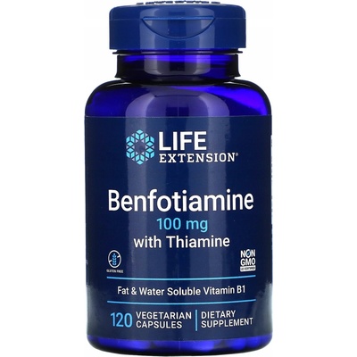 Life Extension Benfotiamin kapsle s thiaminem 120 kapslí