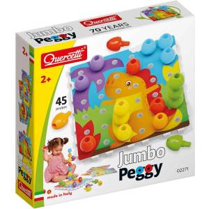 Quercetti Jumbo Peggy - мозайка с 36 елемента и 9 подложки