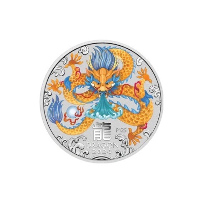 The Perth Mint stříbrná mince Lunar Series III Year of Dragon 2024 1 oz – Zboží Mobilmania