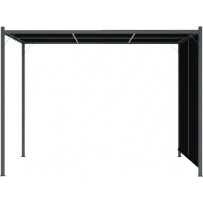 Nábytek XL 49324 Zahradní pergola se zatahovací střechou 3 x 3 m antracitová