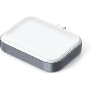 Satechi Безжично зарядно Satechi, докинг станция за AirPods 5W USB-C, Space Grey - ST-TCWCDM (ST-TCWCDM)
