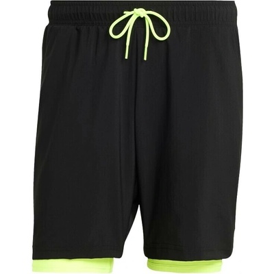 adidas pánske šortky Club 2In1 Short Black/Lucid Lemon