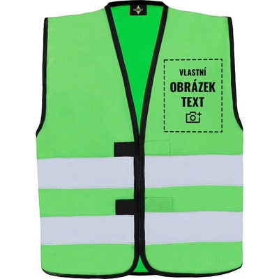 Canvas Bezpečnostní vesta dětská neonově zelená