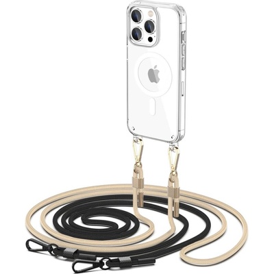 Tech-Protect Magsafe Калъф с Връзка за iPhone 15 Pro, Tech-Protect FlexAir Chain Case, Прозрачен (9490713936856)