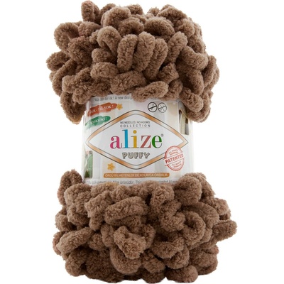 Alize Příze Puffy 466 mléčná čokoláda