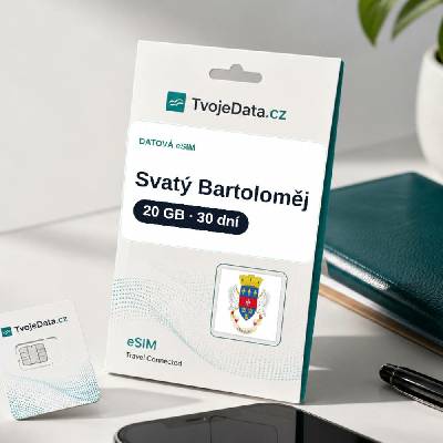eSIM Svatý Bartoloměj 20 GB / 29 dní