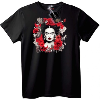 NOONEBRAND Тениска с цветя на Frida Kahlo - S, White