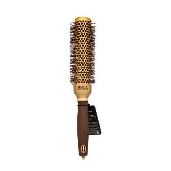 Olivia Garden Expert Blowout Shine Round Brush Wavy Bristles Gold & Brown 35 mm четка за коса