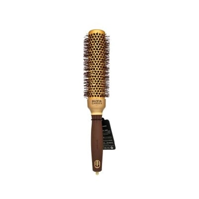 Olivia Garden Expert Blowout Shine Round Brush Wavy Bristles Gold & Brown 35 mm четка за коса