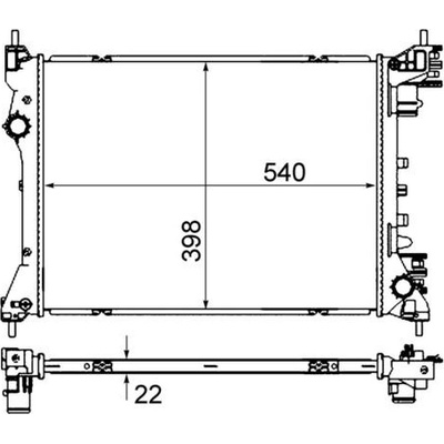 Chladič motora MAHLE BEHR CR 2056 000S
