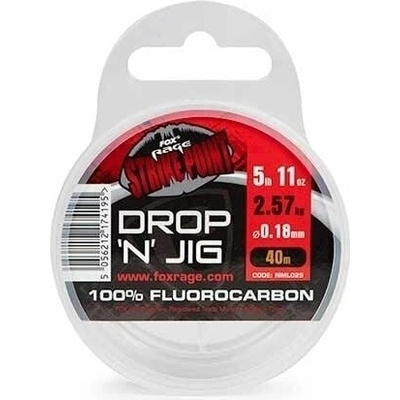 Fox Rage Strike Point Drop N Jig Fluorocarbon 0, 35 mm 16, 58 lb 40 m