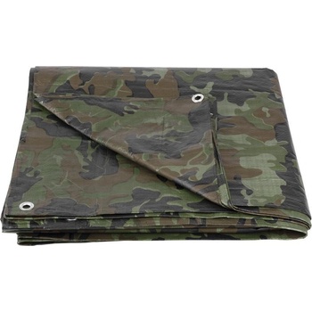 Tarpaulin plachta Khaki 3x5 m, 80 g/m, zakrývacia, oliva/kamufláž