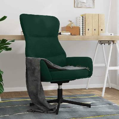 vidaXL 328097 relaxační tmavě zelené samet