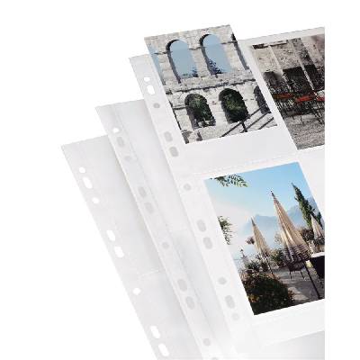 Hama photo sleeves for ring-binder albums A4, White, 10x15 cm