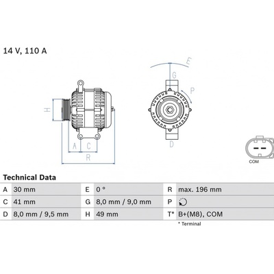 Generátor BOSCH 0 986 046 130