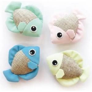Mpets Играчка за котки M-Pets Fish - Fluorescent fabric - флоурисциращи риби 8x4x7 cm -1 бр, Белгия 20600799