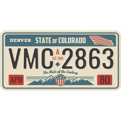 Ceduľa USA značky - Colorado
