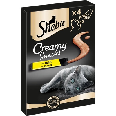 Sheba 4х12г Creamy Snacks Sheba, лакомство за котки - пиле