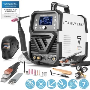STAHLWERK Цифров заваръчен апарат stahlwerk ac/dc tig 200 st 1093/ 200a (1093) Заваръчен апарат
