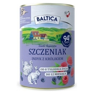 Baltica Smaki regionów Puppy Turkey with rabbit 400 g