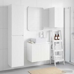 vidaXL Комплект мебели за баня 3 бр. Бял гланц 33 x 34, 5 x 160 см (3406077)