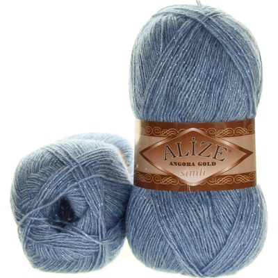Alize Angora Gold Simli 221 jeansová