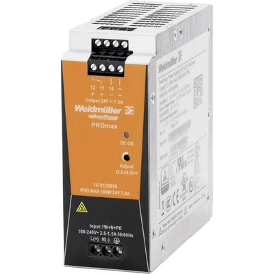 Weidmüller 1478120000 síťový zdroj na DIN lištu 24 V/DC 7.5 A 180 W Obsah 1 ks