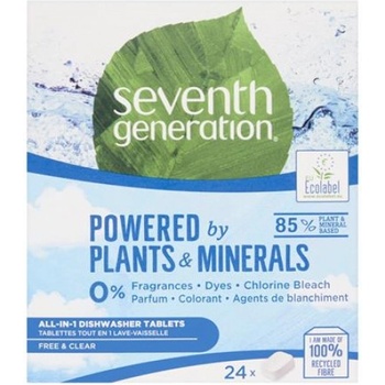 Seventh Generation All in One Free & Clear tablety do umývačky riadu 24 tablet