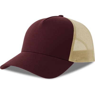Atlantis Headwear Rapper Cotton-S 5 panelová Trucker COT330260z7499-burgundy/st Burgundová/stone