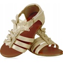 Sandále s motýlikmi zlaté