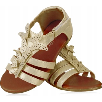 Sandále s motýlikmi zlaté