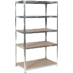 Carmen Метален стелаж Carmen CR-1018 - 180х100х60 см, до 200 кг на рафт - цинк - mebeli-nikol