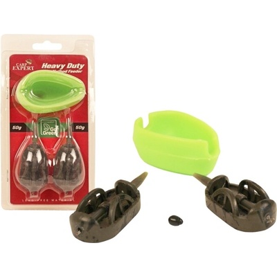 CARP EXPERT - Sada krmítek Heavy Duty Method Feeder Go Green 50 g 2 ks