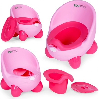 Ecotoys nočník s odnímateľnou vložkou protišmykové nožičky ružové – Zbozi.Blesk.cz