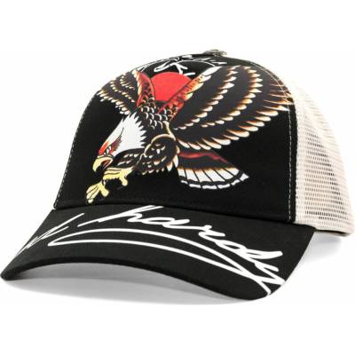 Ed Hardy Soaring Eagle Ed Hardy Script 5 Panel Cap Black/Blue Wash