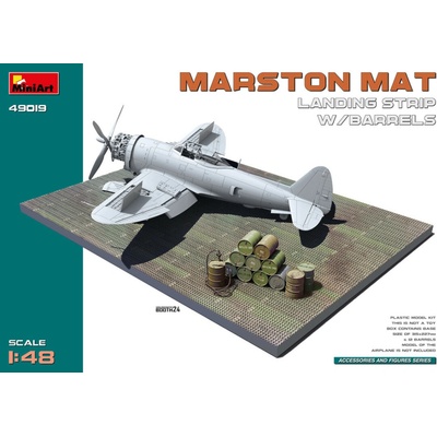 MiniArt Marston Mat Landing Strip w/ Barrels 1 48