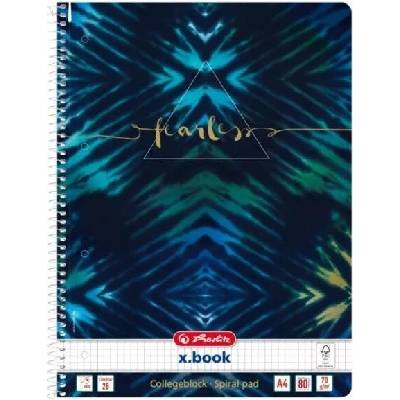 Herlitz Batik Fearless čtverečkovaný spirálový sešit A4