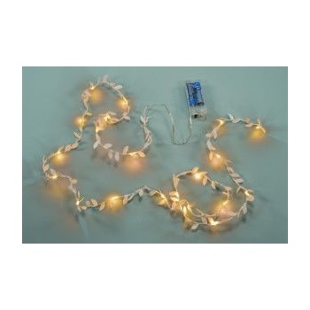 NEXOS vianočné LED osvetlenie látkové lístky teple biela