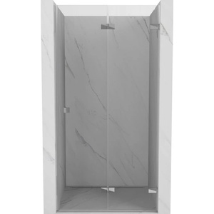 Mexen Lunar-F сгъваеми душ врати десни 65 см, прозрачни, хром - 836-065-000-01-00-P (836-065-000-01-00-P)