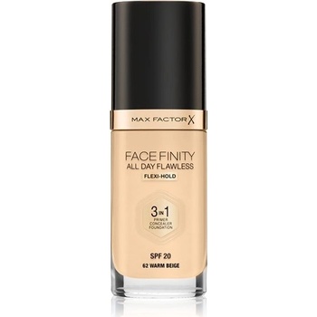 Max Factor Facefinity 3 v 1 All Day Flawless Dlhotrvajúci make-up 62 Warm Beige 30 ml