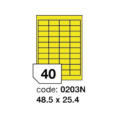 Rayfilm 48,5x25,4 mm 300 archů, fluo žlutá, R0131.0203ND