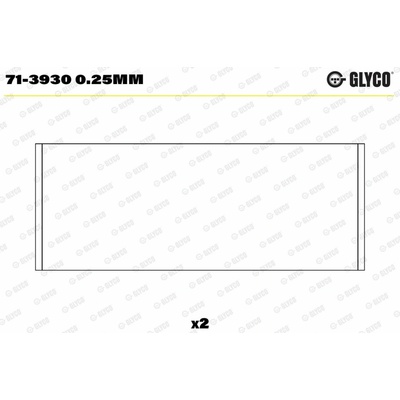 Panva ojničného ložiska GLYCO 71-3930 0.25mm