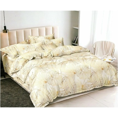 Textilomanie obliečky z mikrovlákna PALMERA krémové 70x80 140x200