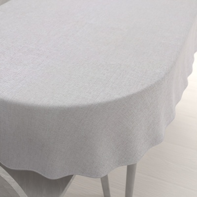 Biante oválný ubrus BKW-206 Světle šedobéžový žíhaný 130x180 cm
