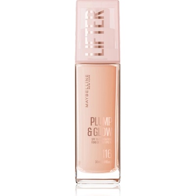 Maybelline new york Lifter Plump & Glow озаряващ фон дьо тен за естествен вид цвят 116 30ml