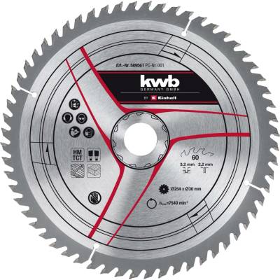 Příslušenství stacionární pily Sbl D 254x30x3,2 T60