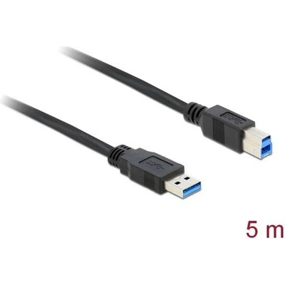 Delock 85070 USB typ A (M) do USB Type B (M) - USB 3.0, 5m, černý