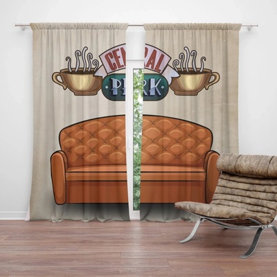 Sablio Závěs Seriál Priatelia CENTRAL PERK Gauč: 2ks 140x250cm